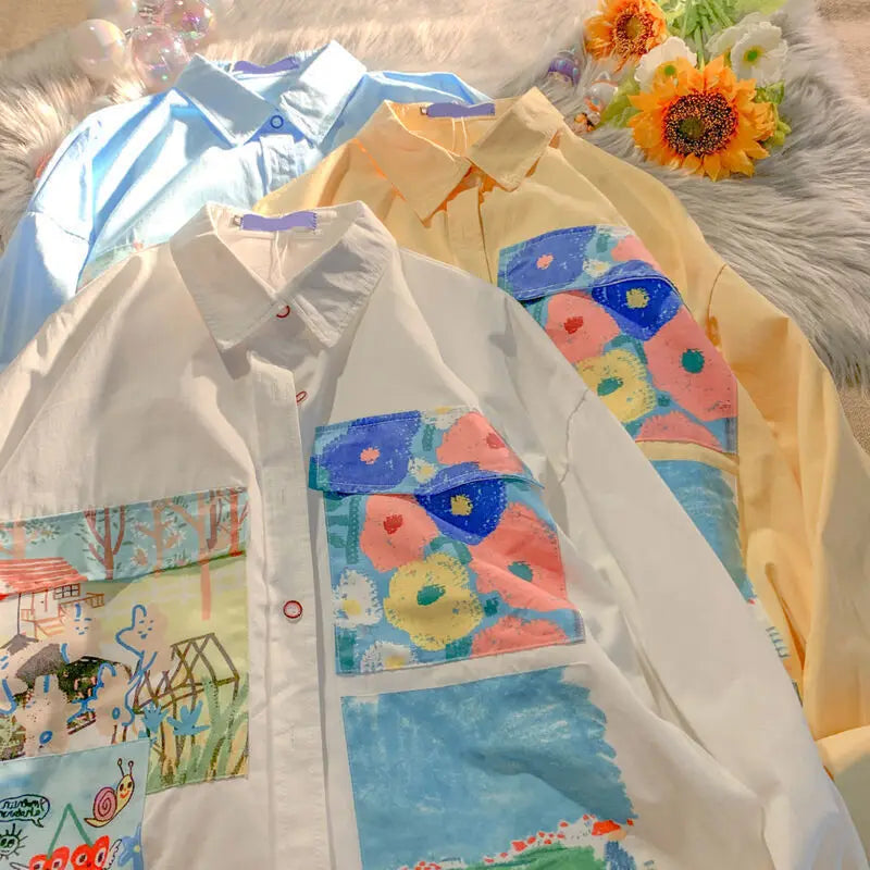 Oil Painting Inspired Oversized Shirt
