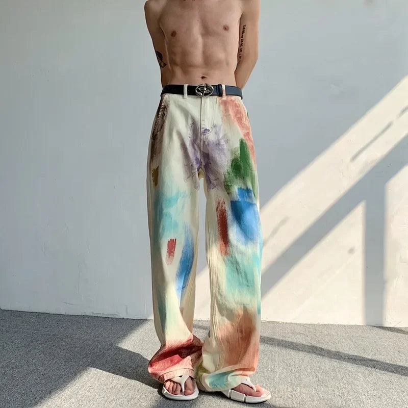 Painted Art Baggy Jeans