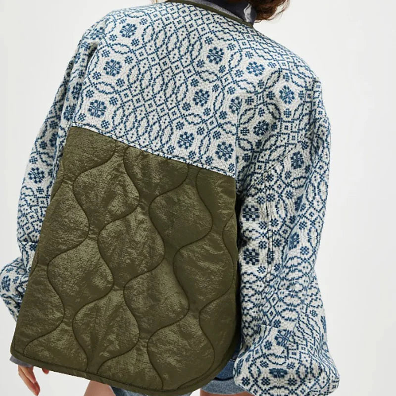 Floral Tapestry Patchwork Jacket â Back panel view