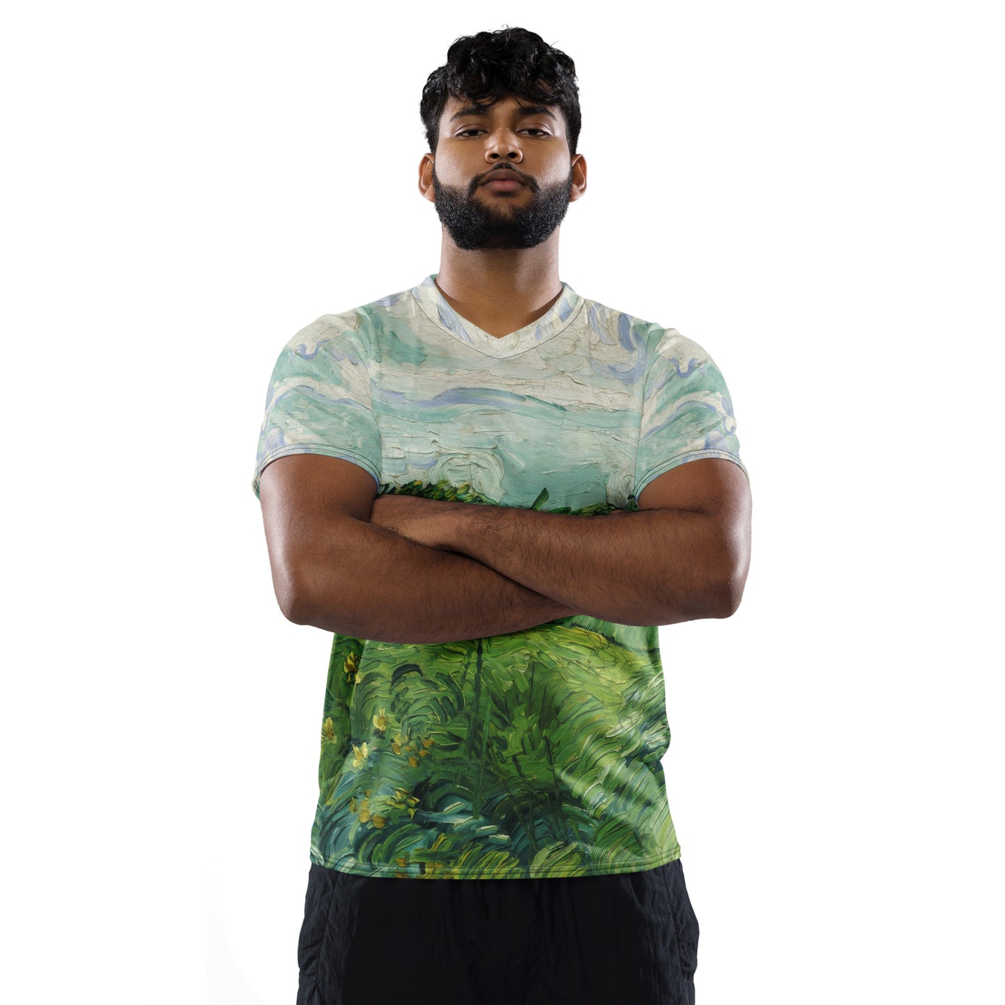 Camiseta deportiva unisex Van Gogh Green Field