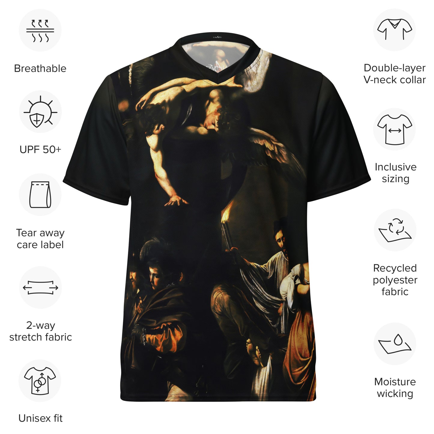Maillot deportivo unisex Las Siete Obras de la Misericordia de Caravaggio