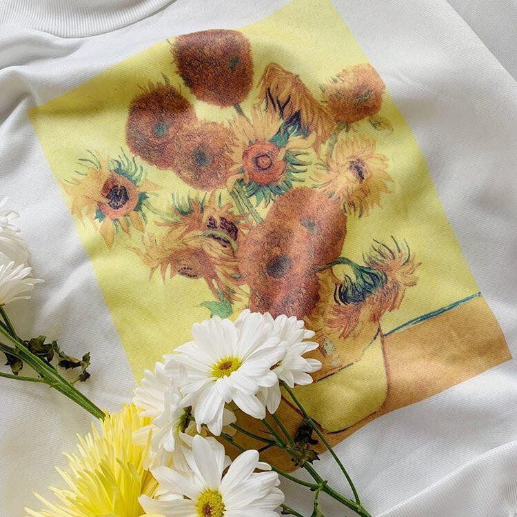 Sudadera Vincent van Gogh Jarrón con Quince Girasoles