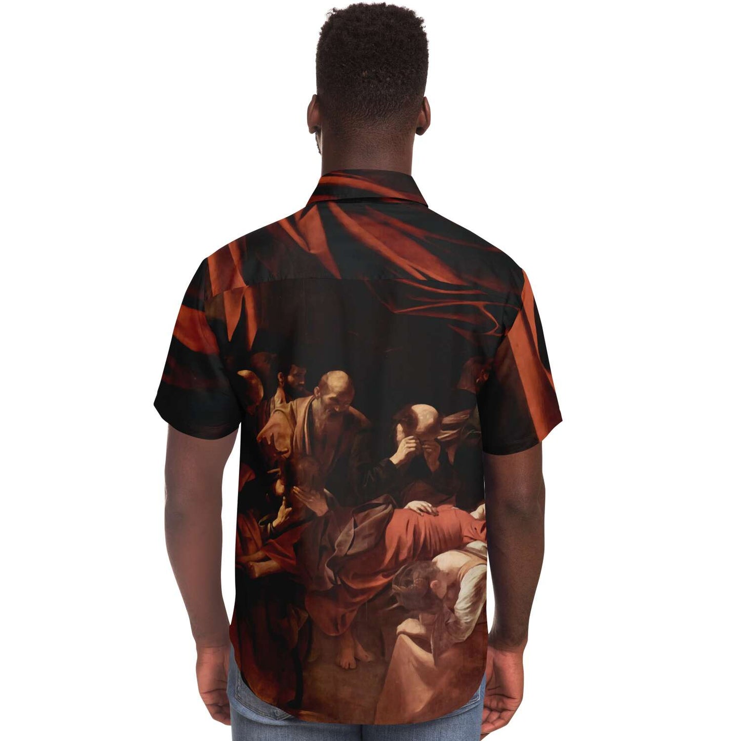 CARAVAGGIO MUERTE DE LA VIRGEN CAMISA BOTONES