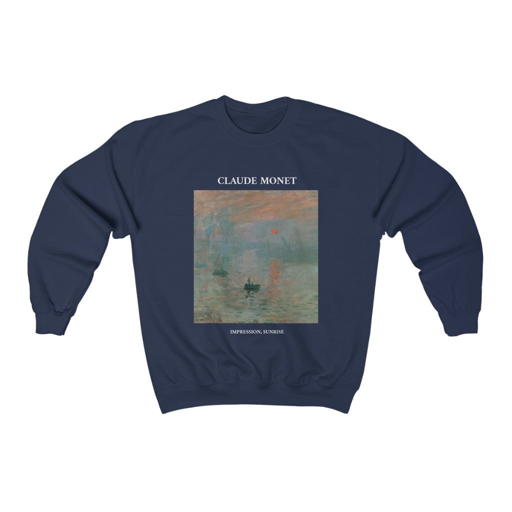 Sudadera con estampado de Claude Monet, salida del sol