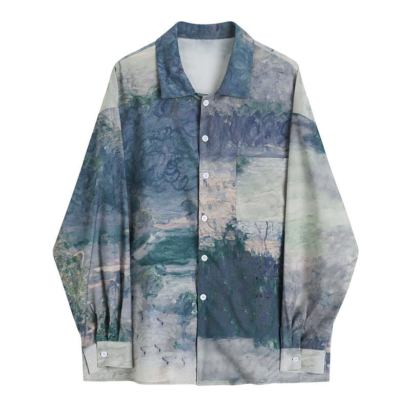 Camisa vintage degradada inspirada en el impresionismo