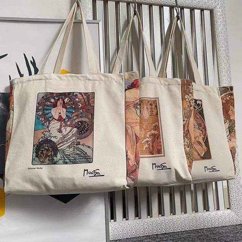 Alphonse Mucha Bolsas de lona