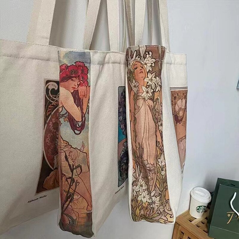 Alphonse Mucha Bolsas de lona