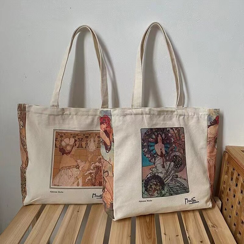 Alphonse Mucha Bolsas de lona