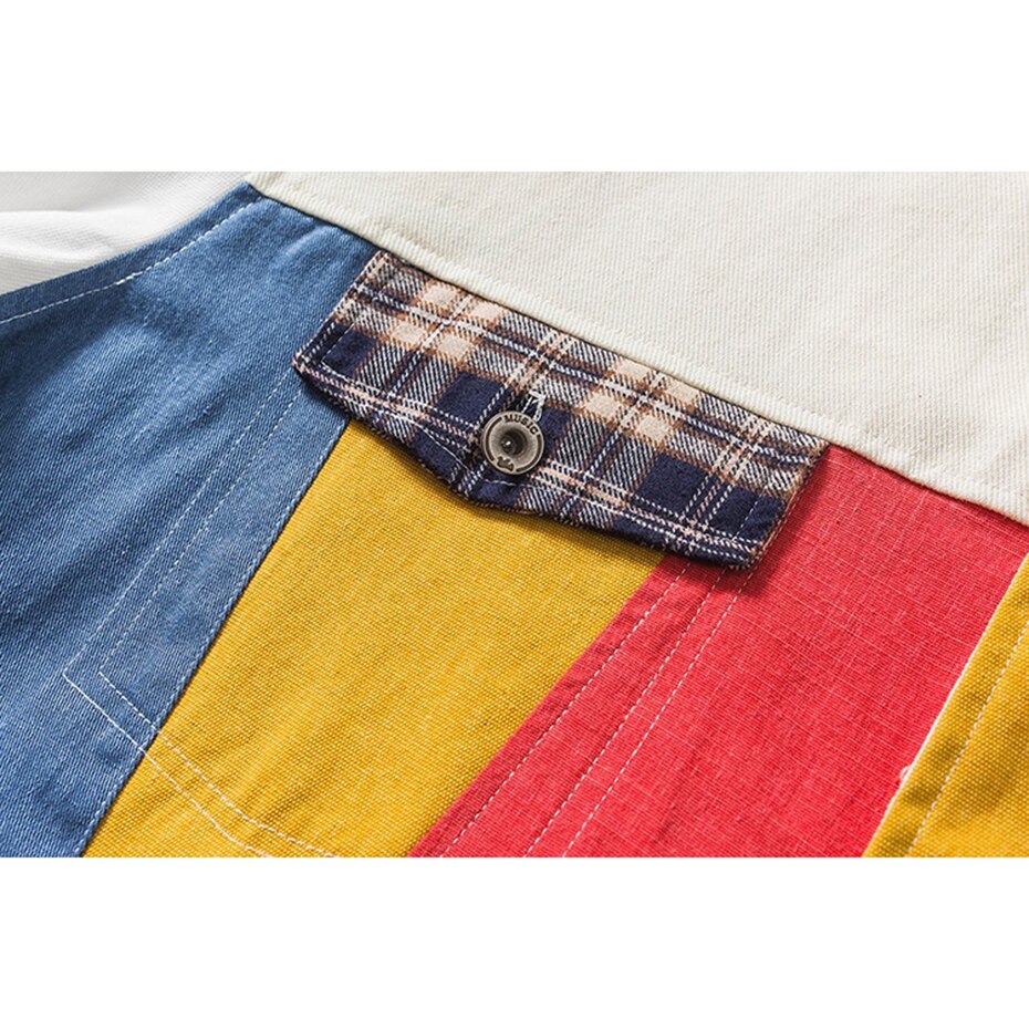 Chaqueta extragrande con diseño abstracto geométrico