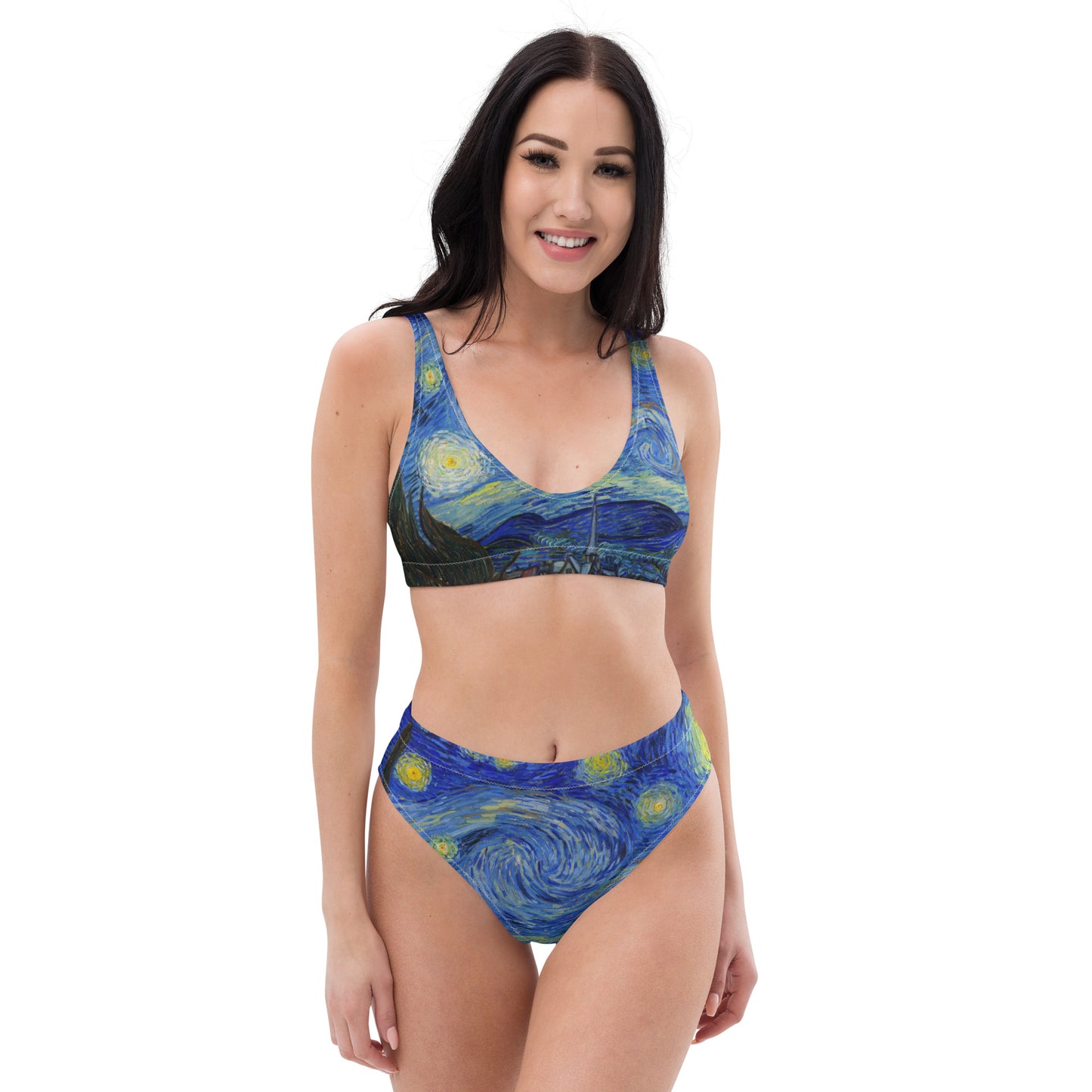 Bikini de talle alto Vincent van Gogh La noche estrellada
