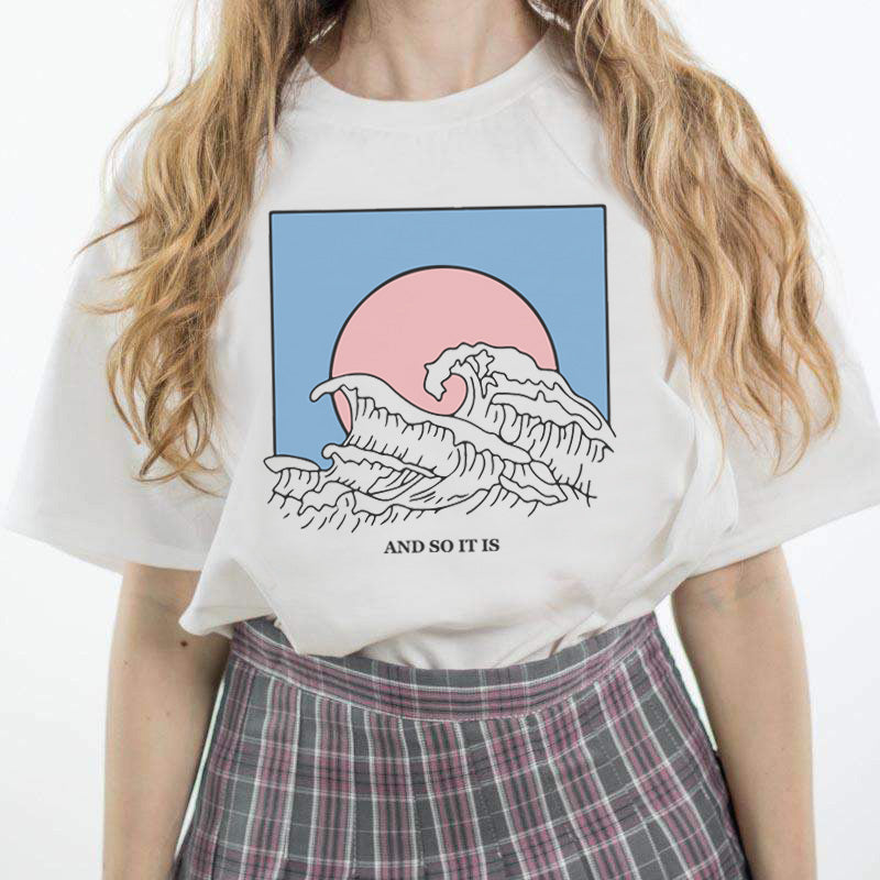Et c'est ainsi, T-shirt esthétique Hokusai Wave