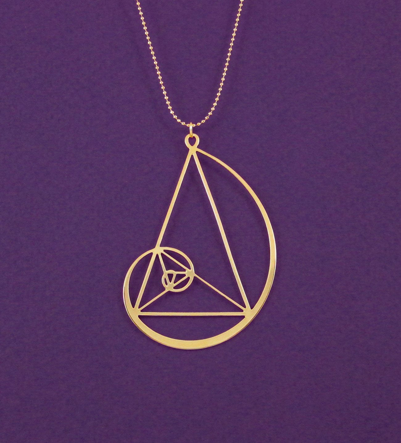 Collar Proporción Dorada Espiral