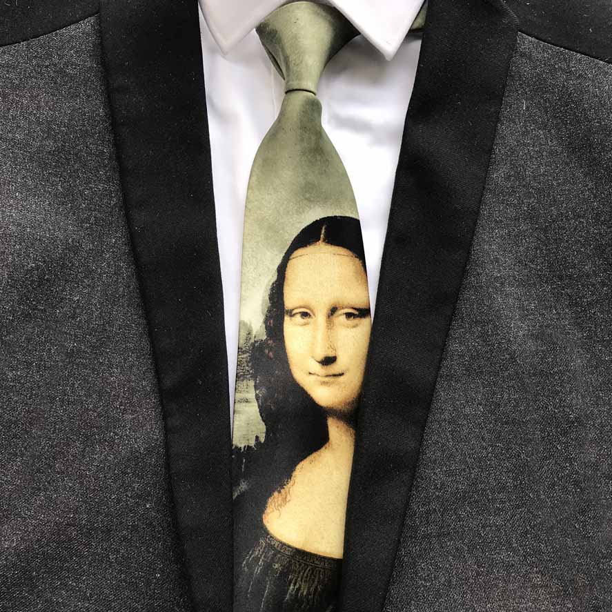 Corbata suave Mona Lisa vintage