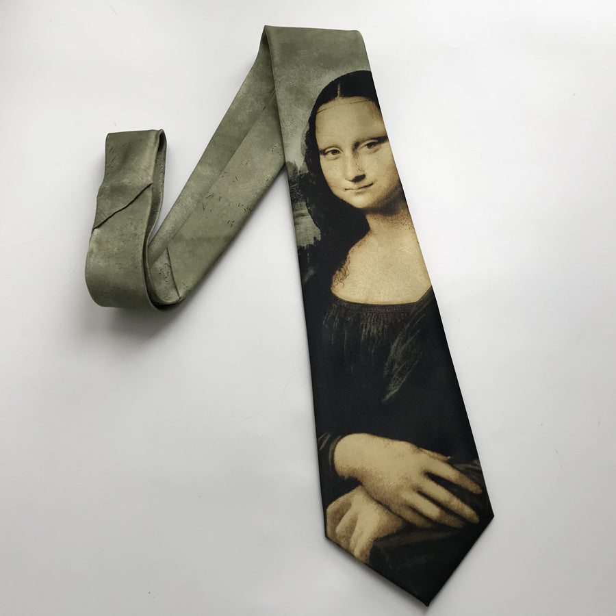 Corbata suave Mona Lisa vintage