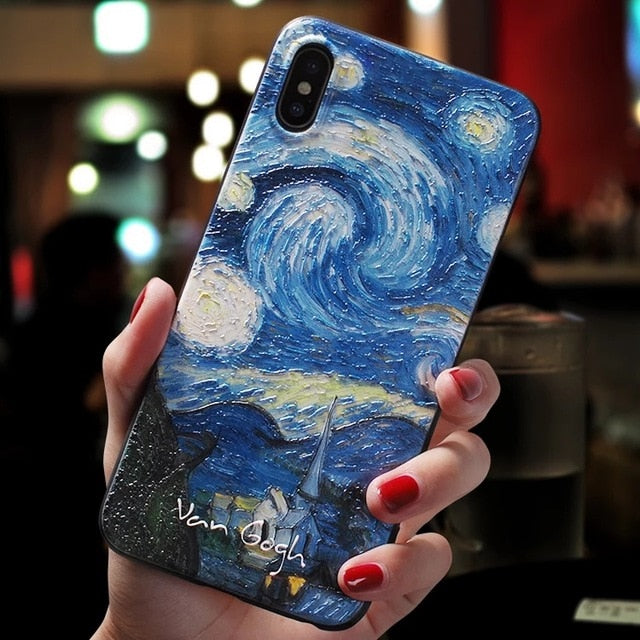 Coques iPhone en relief Van Gogh