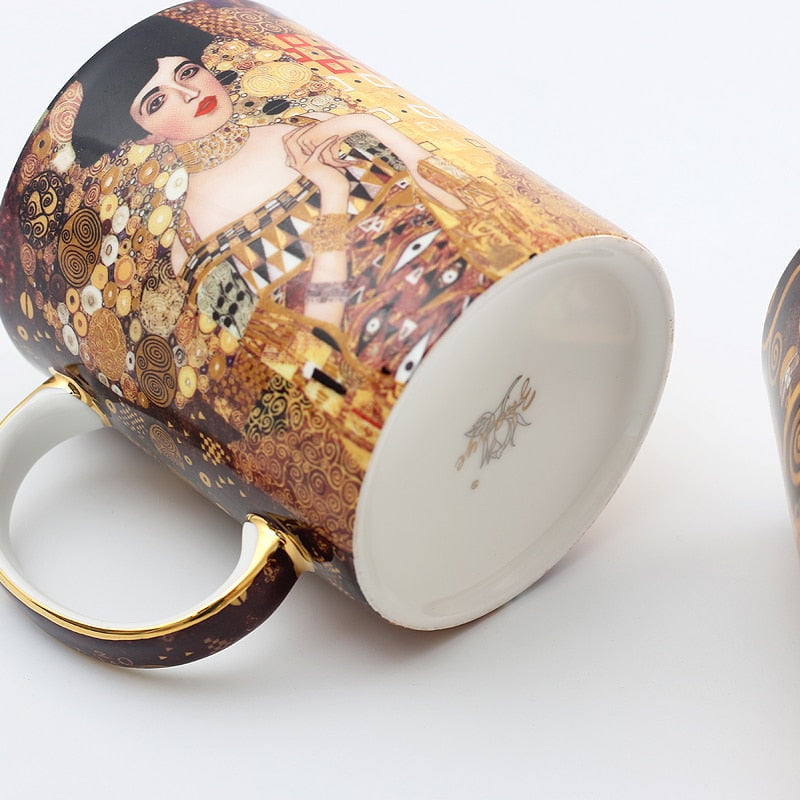 Tasses à Café Gustave Klimt Avec Cuillère