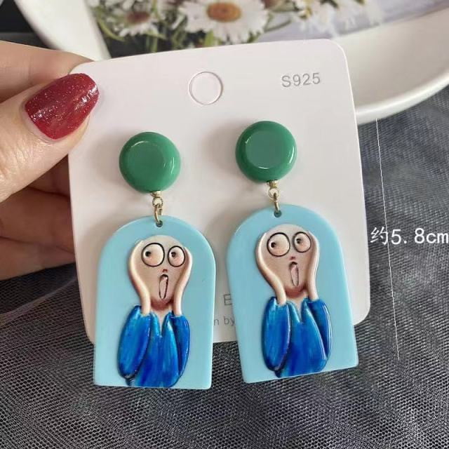 Aretes de dibujos animados artísticos