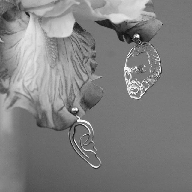Pendientes Van Gogh Line Art