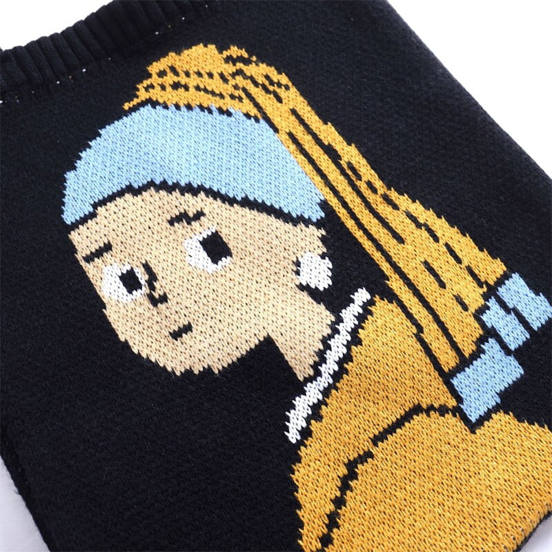 Bolso tote de punto La chica de la perla