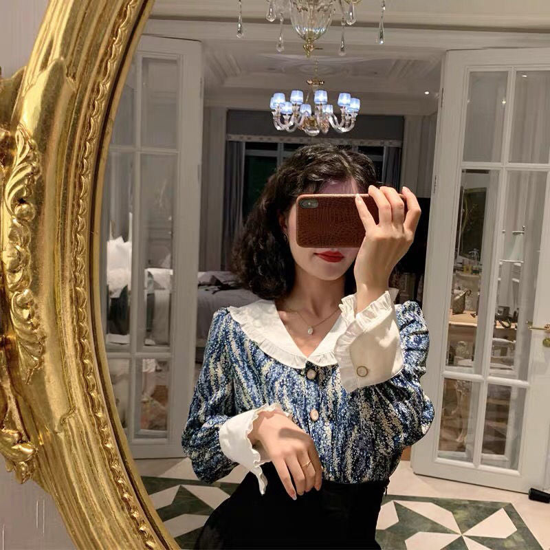 Camisa blusa inspirada en la noche estrellada