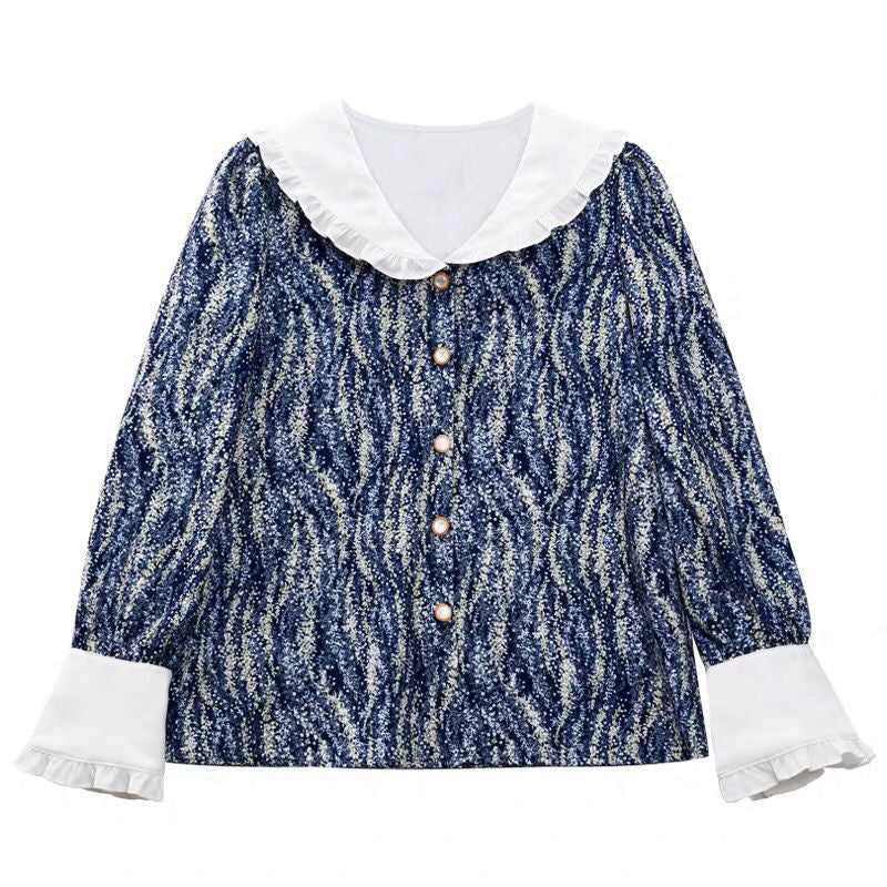 Camisa blusa inspirada en la noche estrellada