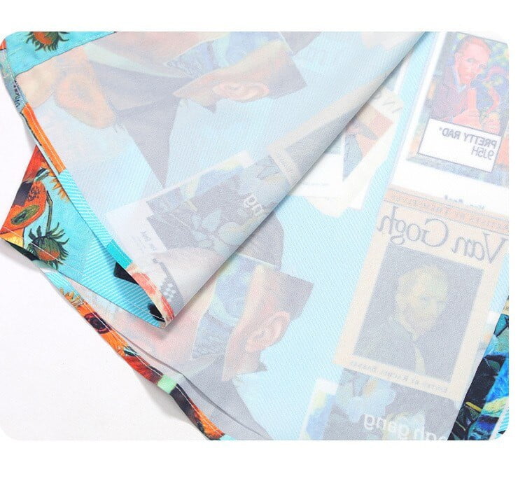 Chemise hawaïenne collage Van Gogh