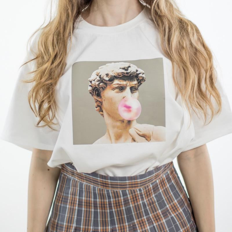 Camiseta David Michelangelo estatua Bubblegum
