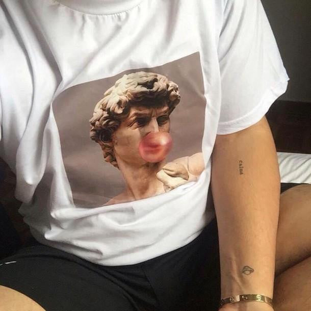 Camiseta David Michelangelo estatua Bubblegum