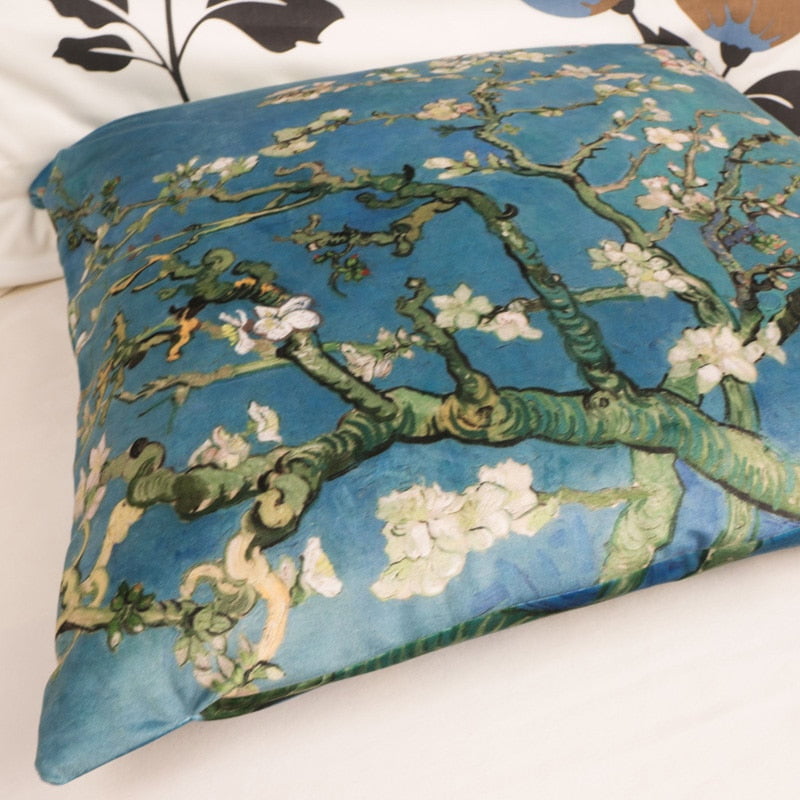 Taies d'oreiller fleur d'amandier Van Gogh