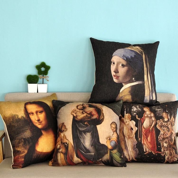 Taies d'oreiller de peintures classiques célèbres