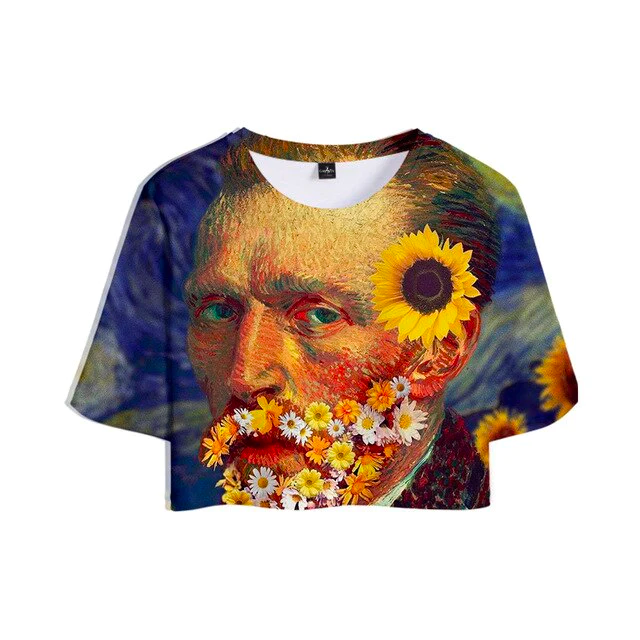 Van Gogh Crop Tops