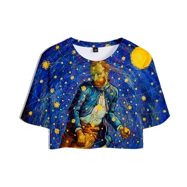 Van Gogh Crop Tops