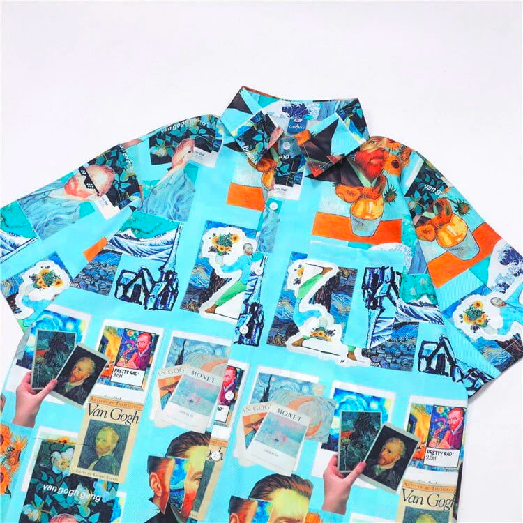 Van Gogh collage Hawaiian Shirt