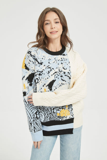 Half Knitted Starry Night sweater