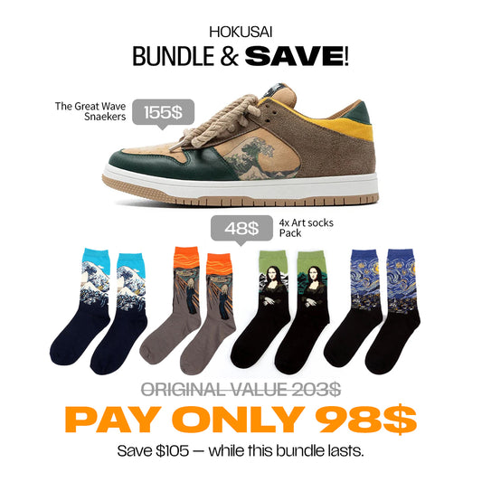 Hokusai Sneakers X Socks Bundle