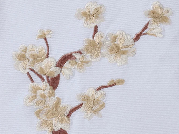 Moonlight Kitsune Embroidered T-shirt