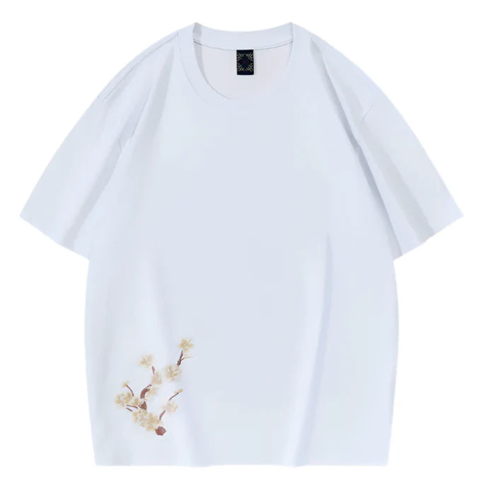 Moonlight Kitsune Embroidered T-shirt