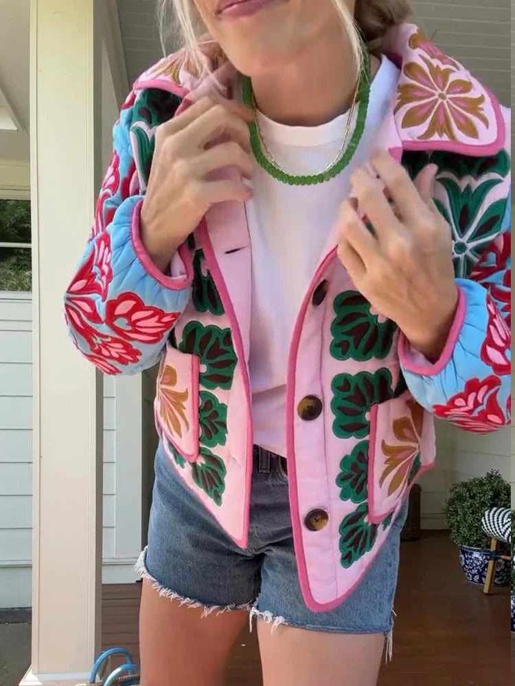 Vintage Floral Quilted Jacket