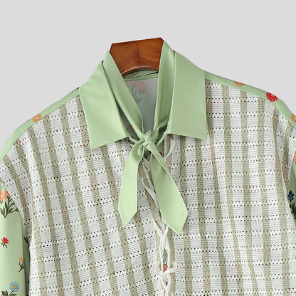 Botanical Patchwork Short Sleeve Shirt