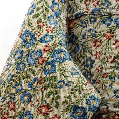 Floral Embroidered Patchwork Denim Jacket