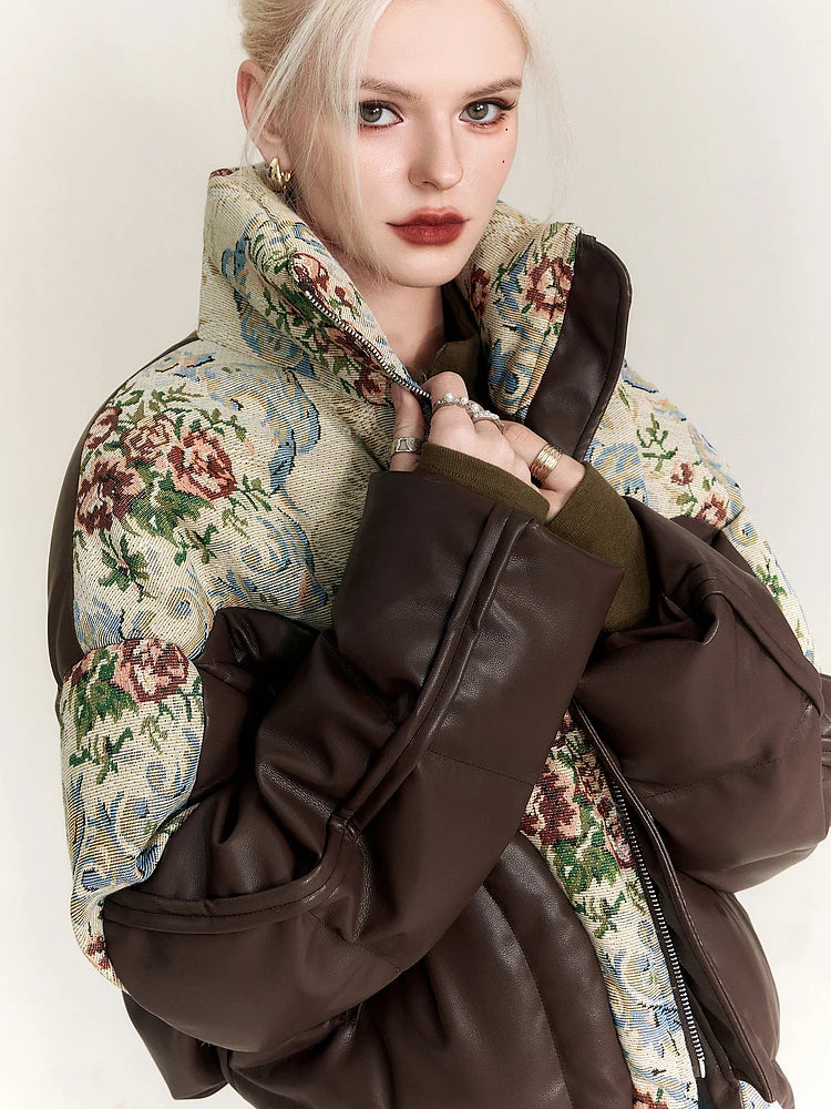 Embroidered Jacquard Winter Jacket