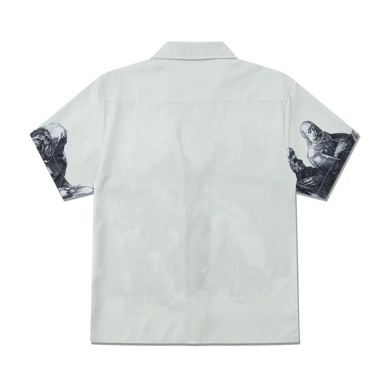 Vintage Graphic Print Short-Sleeve Shirt
