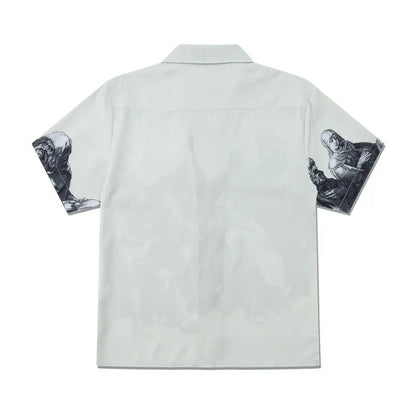 Vintage Graphic Print Short-Sleeve Shirt