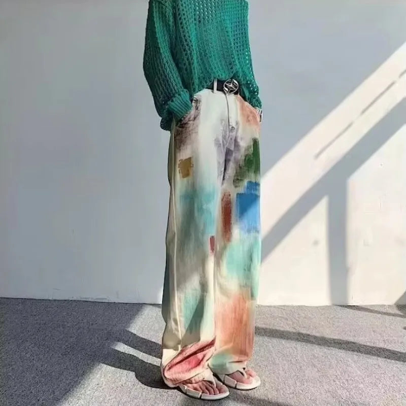 Painted Art Baggy Jeans