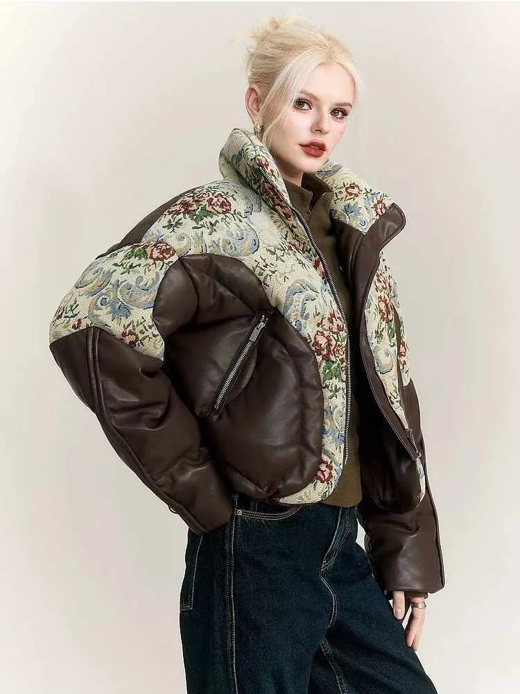 Embroidered Jacquard Winter Jacket