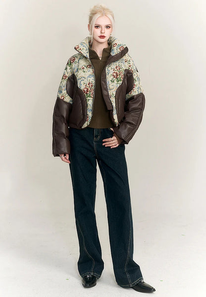 Embroidered Jacquard Winter Jacket