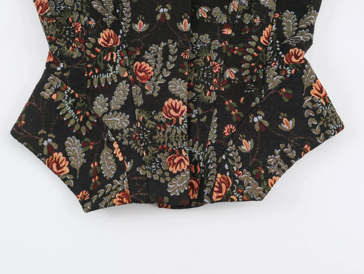 Midnight Herbarium Cropped Jacket