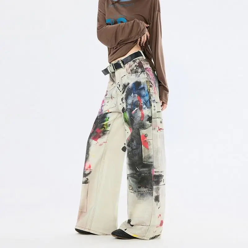 Ink Garden Wide-Leg Jeans — product photograph
