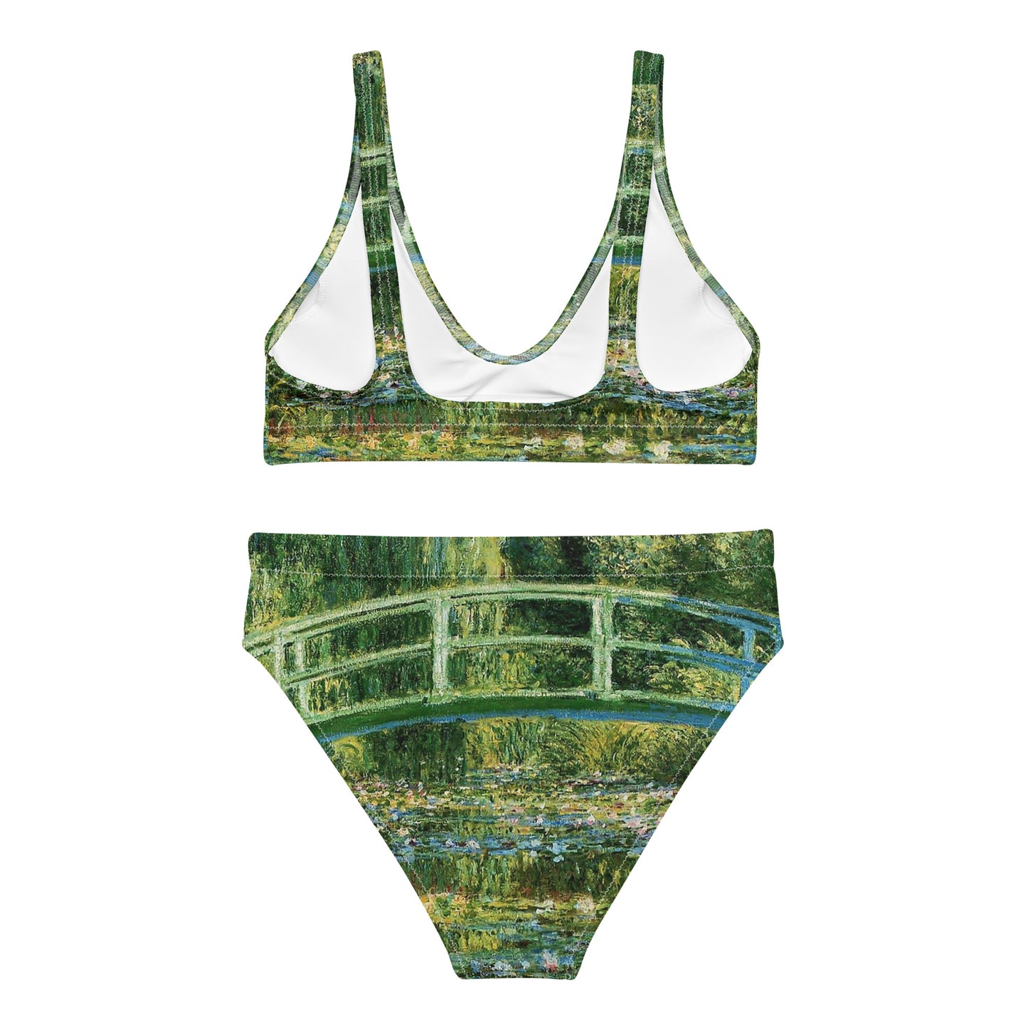 Claude Monet Water lilies Pond high-waisted bikini