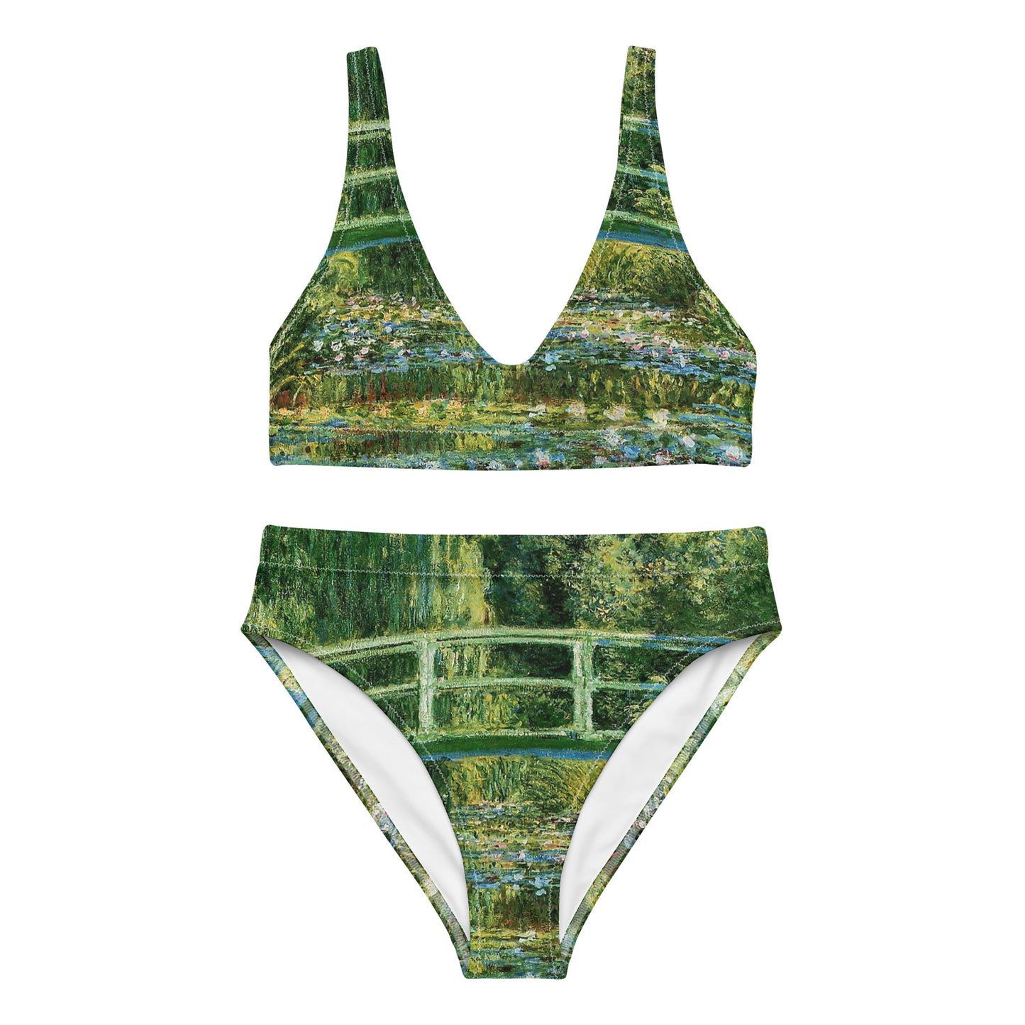 Claude Monet Water lilies Pond high-waisted bikini